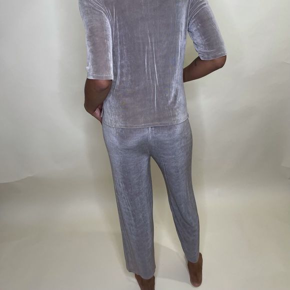 Vintage 90s Taupe matching stretchy set sz med - Picture 3 of 4